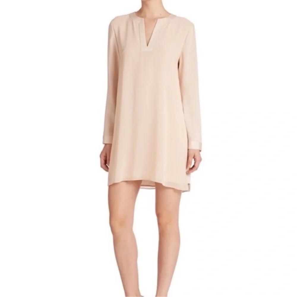 bcbgmaxazria bare pink dress BCBGMaxAzria | Dresses | Bcbg Max Azria Dyanne Dress Long Sleeve Crepe  Tunic Dress Xs Bare Pink Nwt